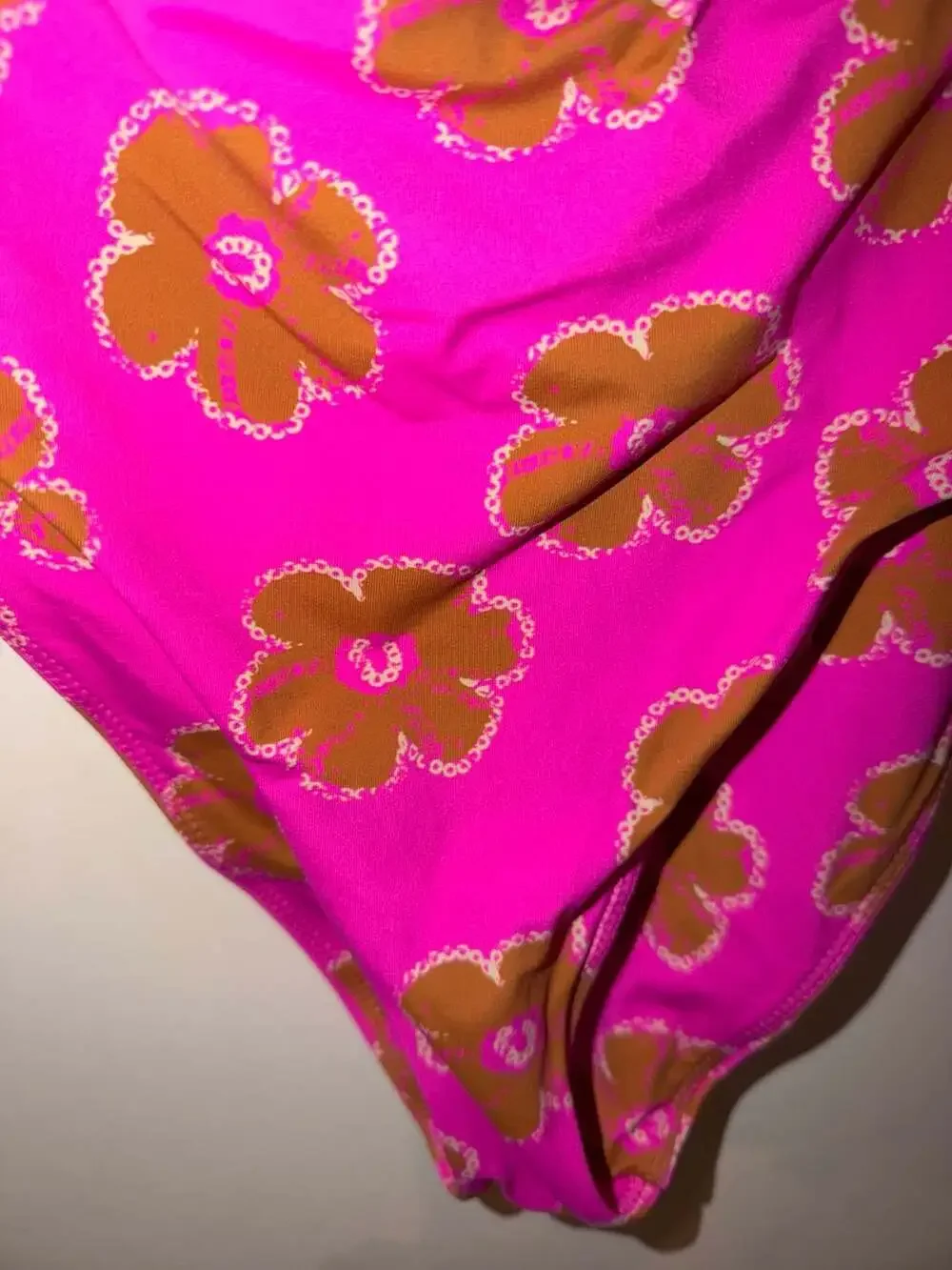 Out From Under Zoey Floral Bikini Bottom Pink Rose Small